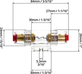 AGU Halter Sicherung vergoldet (30/40/50/60/80A) Glassicherung SG AGU KFZ HiFi