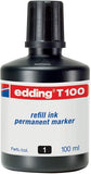 edding T100 Permanentmarker Nachfülltinte - Tusche für edding Permanent Marker (auch edding EcoLine) Farbe wählbar schwarz blau rot grün