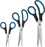 Westcott N-90027 00 Easy Grip Scheren Set, 3 Stück, 13,8cm + 20,1cm + 24,8 cm, schwarz-blau - EUR 1,66 / Einheit