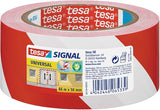 tesa Markierungs- und Warnklebeband, rot-weiß, 66m x 50mm