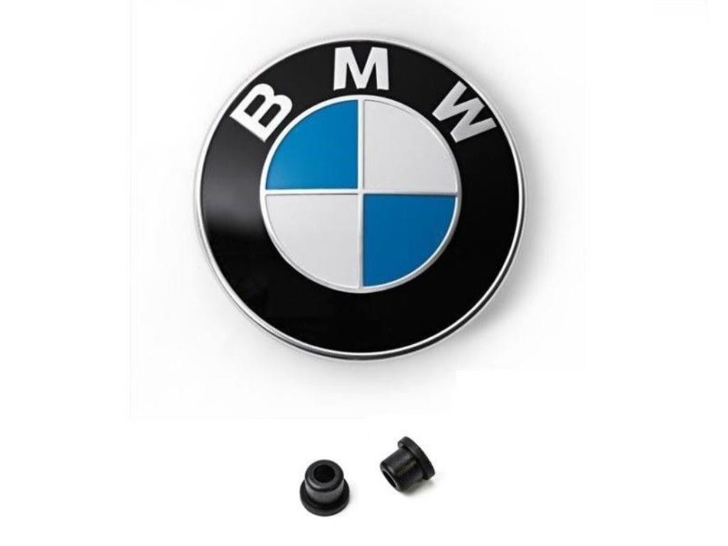 Original BMW Emblem Motorhaube Logo 82mm plus Tüllen F10 F20 E34