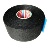 tesa Gewebeband PET-Vlies 51608 Isolierband für Kabelbäume Baumwolle Klebeband (50mm x 25m), Schwarz