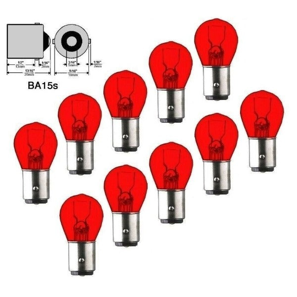 Glühbirnen BA15S Rot P21W 12 Volt Glühlampen für Rücklicht