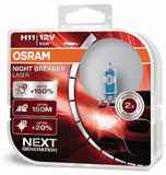 OSRAM NIGHT BREAKER LASER +150% NEXT GENERATION H1 H3 H4 H7 HB3 HB4 H8 H11