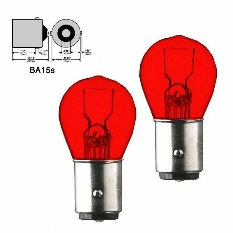Glühbirnen BA15S Rot P21W 12 Volt Glühlampen für Rücklicht Stoplicht 