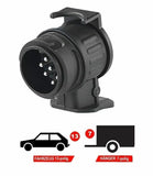 PKW Anhängeradapter Stecker 13-polig auf 7-polig 13/7 | 7/13 | 7-polig | 13-polig