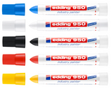 edding 950 Industriemarker permanent industry painter 10mm blau weiß schwarz rot gelb