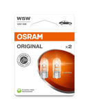 OSRAM 12W W5W T10 Standlicht Glassockellampe Original Spare Part 2er Set 2825-02B