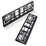 2 Kennzeichenhalter | schwarz matt | Kfz Kennzeichenhalterung für PKW - EUR 2,50 / Einheit