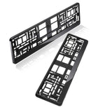 2 Kennzeichenhalter | schwarz hochglanz | Kfz Kennzeichenhalterung für PKW - EUR 8,00 / Einheit