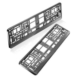 2 Kennzeichenhalter | graphit chrom | Kfz Kennzeichenhalterung für PKW - EUR 8,00 / Einheit