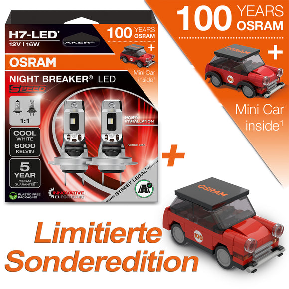 OSRAM Night Breaker H7 LED SPEED 12V 6000K Straßenzulassung - Jubiläums-Edition