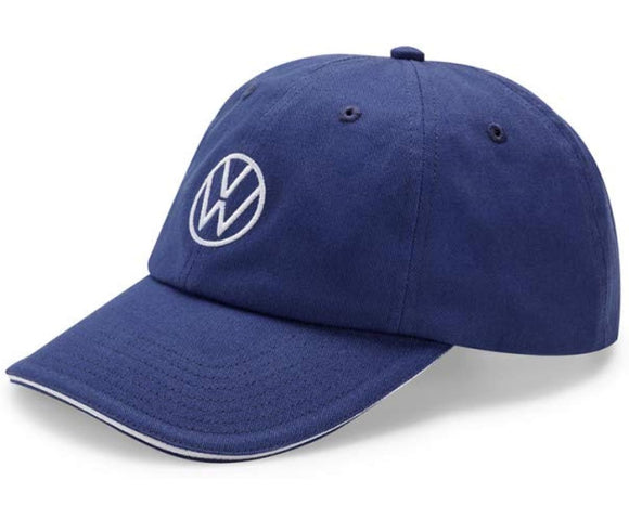 Volkswagen 000084300AT530 Basecap Kappe Cap Baseballcap blau, mit neuem VW Logo