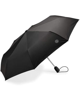 Volkswagen 000087602P Regenschirm Taschenschirm Schirm schwarz, mit neuem VW Logo