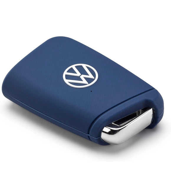 Volkswagen 000087012AN530 Schlüsselhülle Schlüsselcover Schlüsselblende, Silikon, mit VW Logo, blau