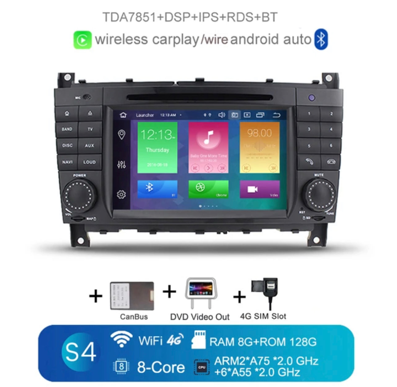 Radio für Mercedes-Benz W203 W209 Android 11 +8Core + 8G RAM + 128G RO –  Kummert Business eCommerce