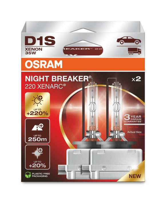 D1S 12/24V 35W PK32D-2 XENARC® NIGHT BREAKER® LASER +220% 2 St. Osram
