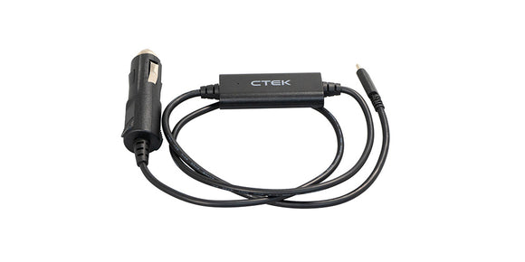 CTEK 40-464 CS free USB-C charge Cable 12V plug - Laden Sie den internen Akku Ihres free über die 12-V-Zubehörbuchse Ihres Fahrzeugs auf, Schwarz