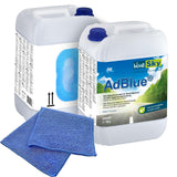 2x blueSky AdBlue inkl. Ausgießer 10 L + Microfasertuch blau 30 x 30 cm