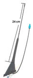 Antennenfuss Verstärker Fakra Anschluss (grün) Antennenstab 24cm für VW Skoda