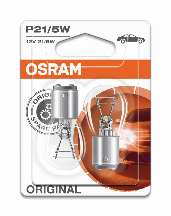 OSRAM Autolampe P21/5W 5 Watt 12V Leuchte Birne Bremslicht BAY15d