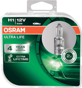 OSRAM H1 ULTRA LIFE 12V 55W 2er Set 64150ULT longlife Halogenlampe