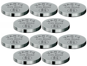 10x VARTA CR2032 Lithium Knopfzellen | 3V 220 mAh | CR 2032 Batterie - 0,499€ / Einheit
