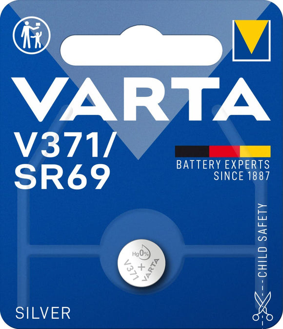 VARTA V371 1,55V Alkaline Knopfzelle Batterie 1er Pack Knopfzellen in Original Blisterverpackung