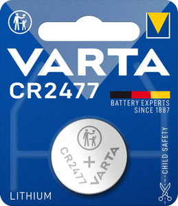 Varta CR2477 Alkaline Knopfzelle Batterie 1er Pack Knopfzellen in Original Blisterverpackung
