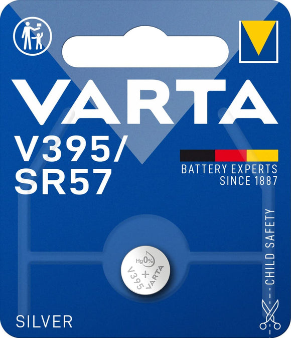 VARTA V395 / SR57 1,55V Alkaline Knopfzelle Batterie 1er Pack Knopfzellen in Original Blisterverpackung
