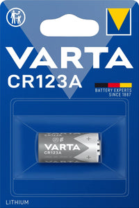 VARTA CR123A Alkaline Knopfzelle Batterie 1er Pack Knopfzellen in Original Blisterverpackung