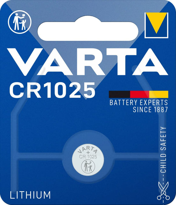 VARTA CR1025 3V Alkaline Knopfzelle Batterie 1er Pack Knopfzellen in Original Blisterverpackung