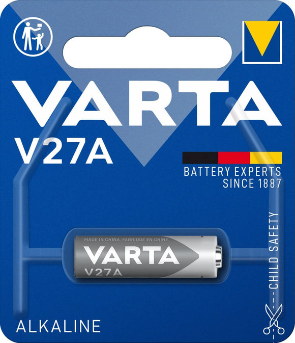VARTA V27A 12V Alkaline Knopfzelle Batterie 1er Pack Knopfzellen in Original Blisterverpackung