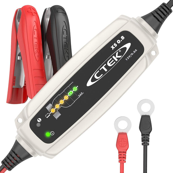 CTEK XS 0.8 - 56-707 Vollautomatisches Batterie-Ladeerhaltungsgerät 12V, 0,8 A