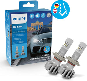 Philips Ultinon Pro6000 H7 LED Scheinwerferlampe mit Straßenzulassung, +230% helleres Licht