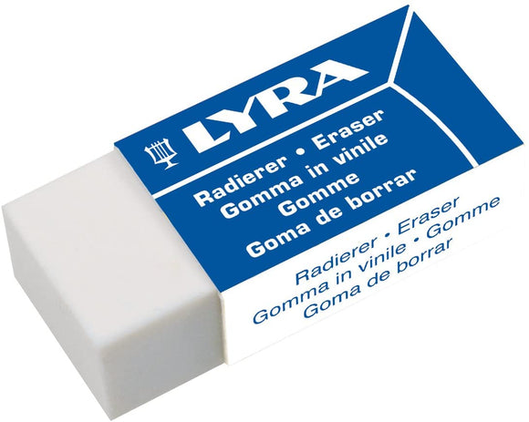 Lyra Radiergummi Kunststoff, Orlow Techno MINI, 1 Stück, Weiß, 7413300