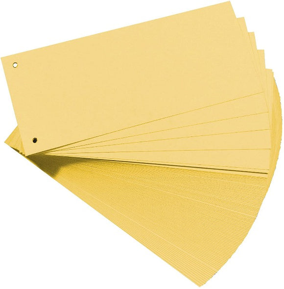 Original Falken 100er Pack Karton-Trennstreifen 10,5 x 24 cm gelb Trennlaschen Trennblätter Ordner Register - EUR 0,08 / Einheit