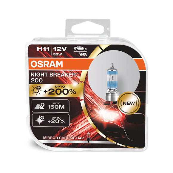 OSRAM H11 Night Breaker 200 +200% NEXT GENERATION 12V 55W PGJ19-2