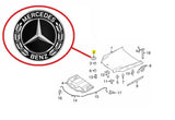 Original Mercedes-Benz Emblem Schwarz mit Stern Motorhaube Emblem Haubenemblem