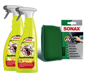 2x SONAX InsektenStar und Insektenschwamm Insektenentferner, entfernt Insekten